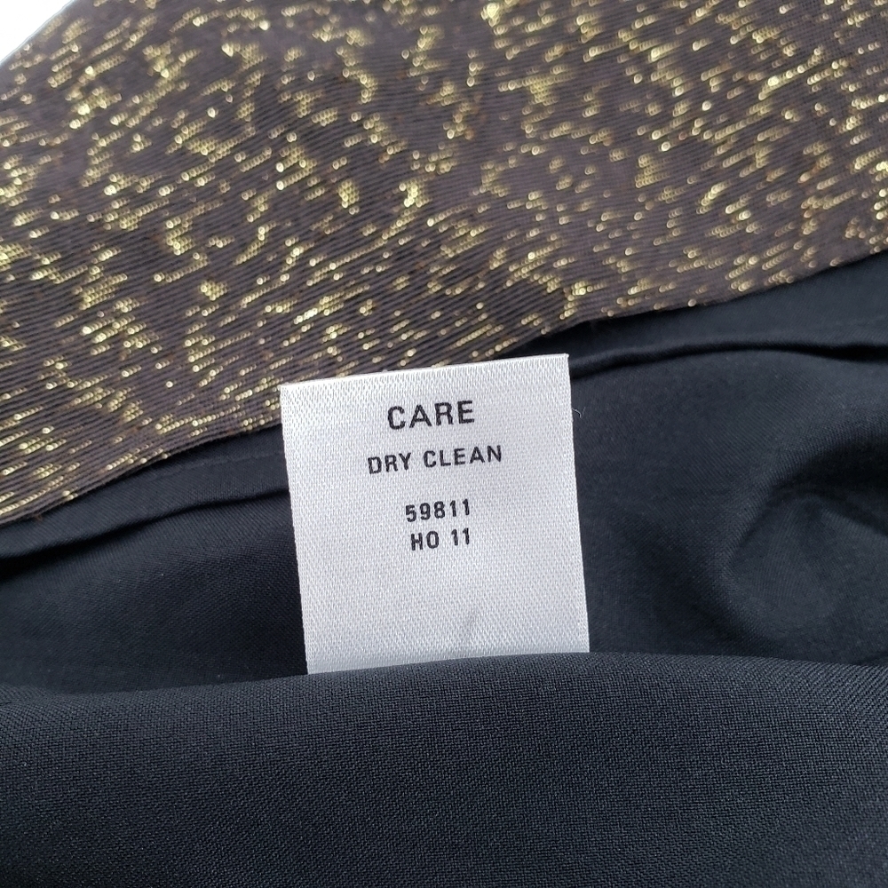 MADEWELL Broadway & Broome Black Gold Metallic Pull on Skirt - Picture 7 of 7